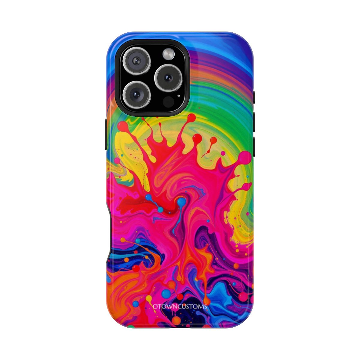 Abstract Colorful Paint Splatter Vibrant