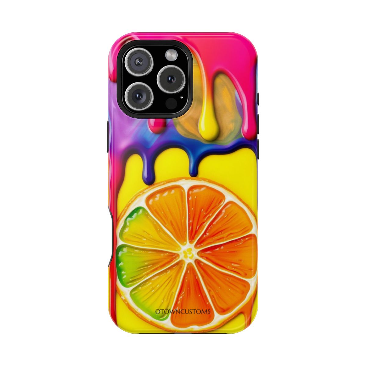 Rainbow Slice Citrus Drip Abstract