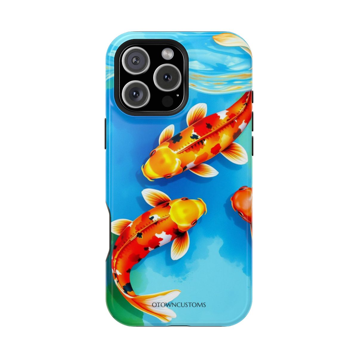 Watercolor Koi Pond Vibrant Fish