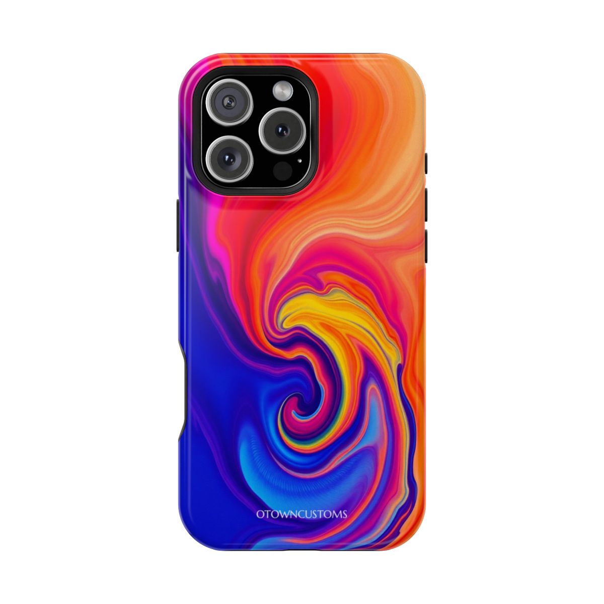Abstract Rainbow Paint Swirl Geometric