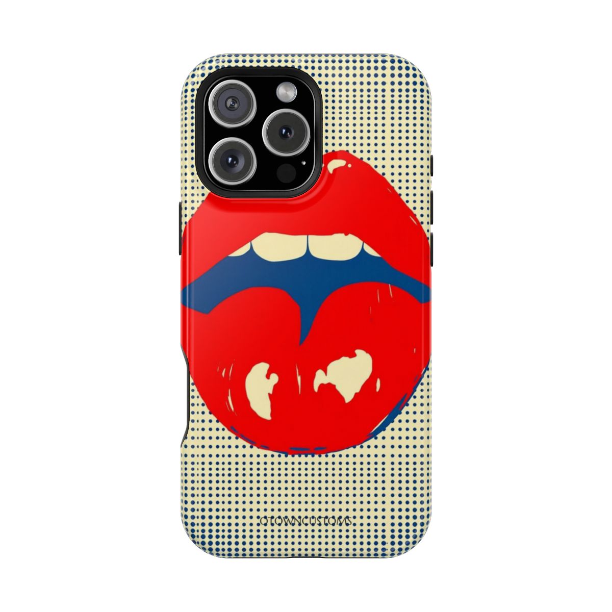 Pop Art Halftone Comic Lips