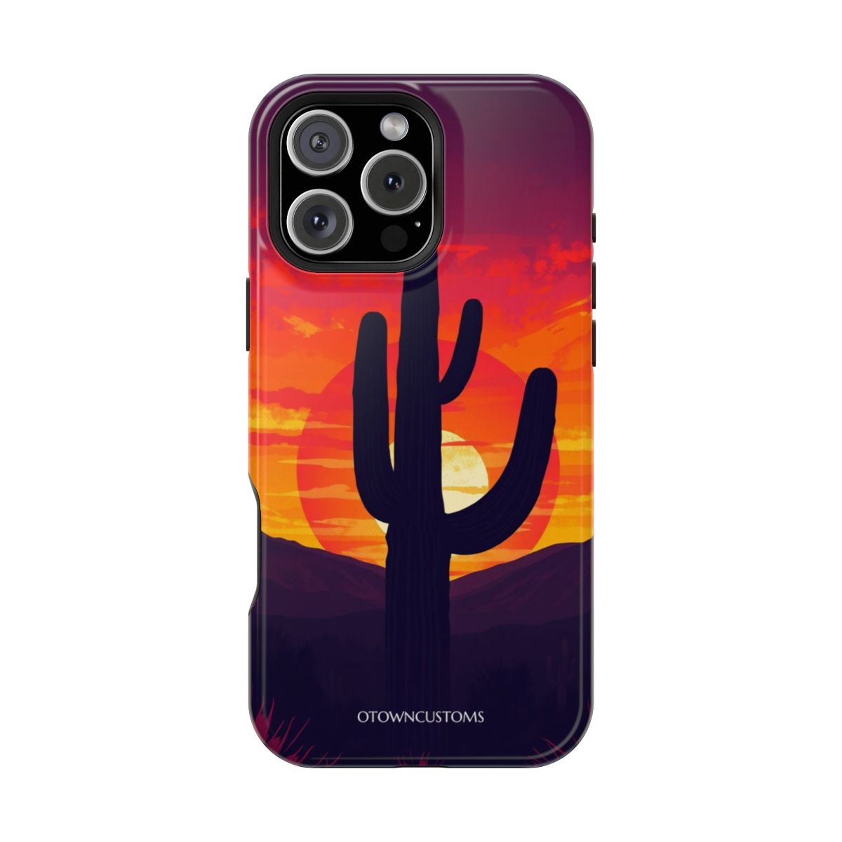 Vibrant Desert Bloom Cactus Sunset