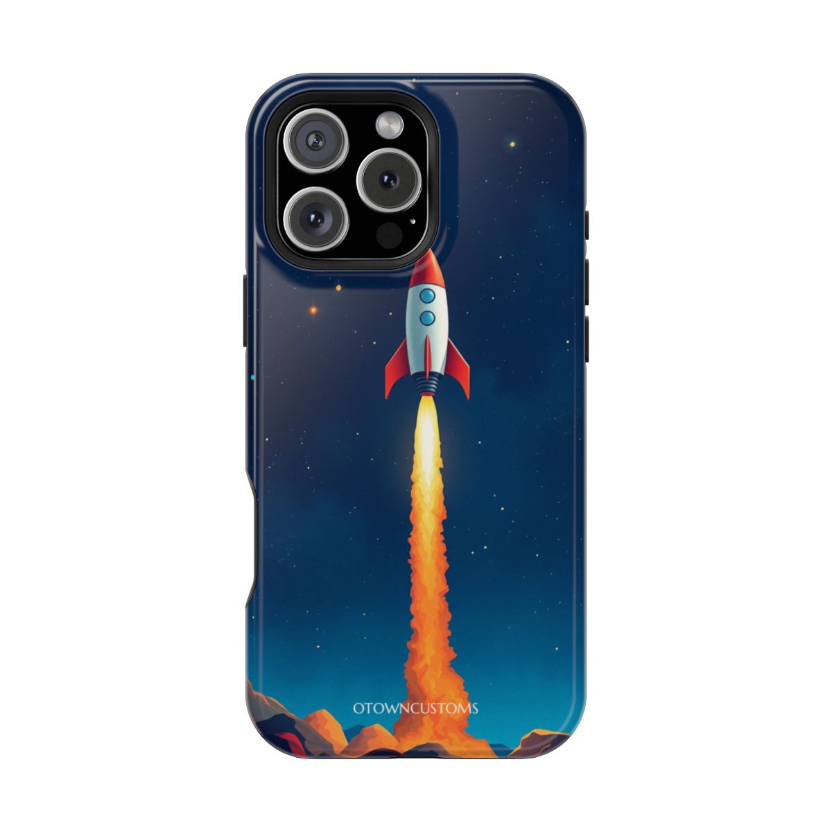 Cartoonish Rocket Launch Space Exploration