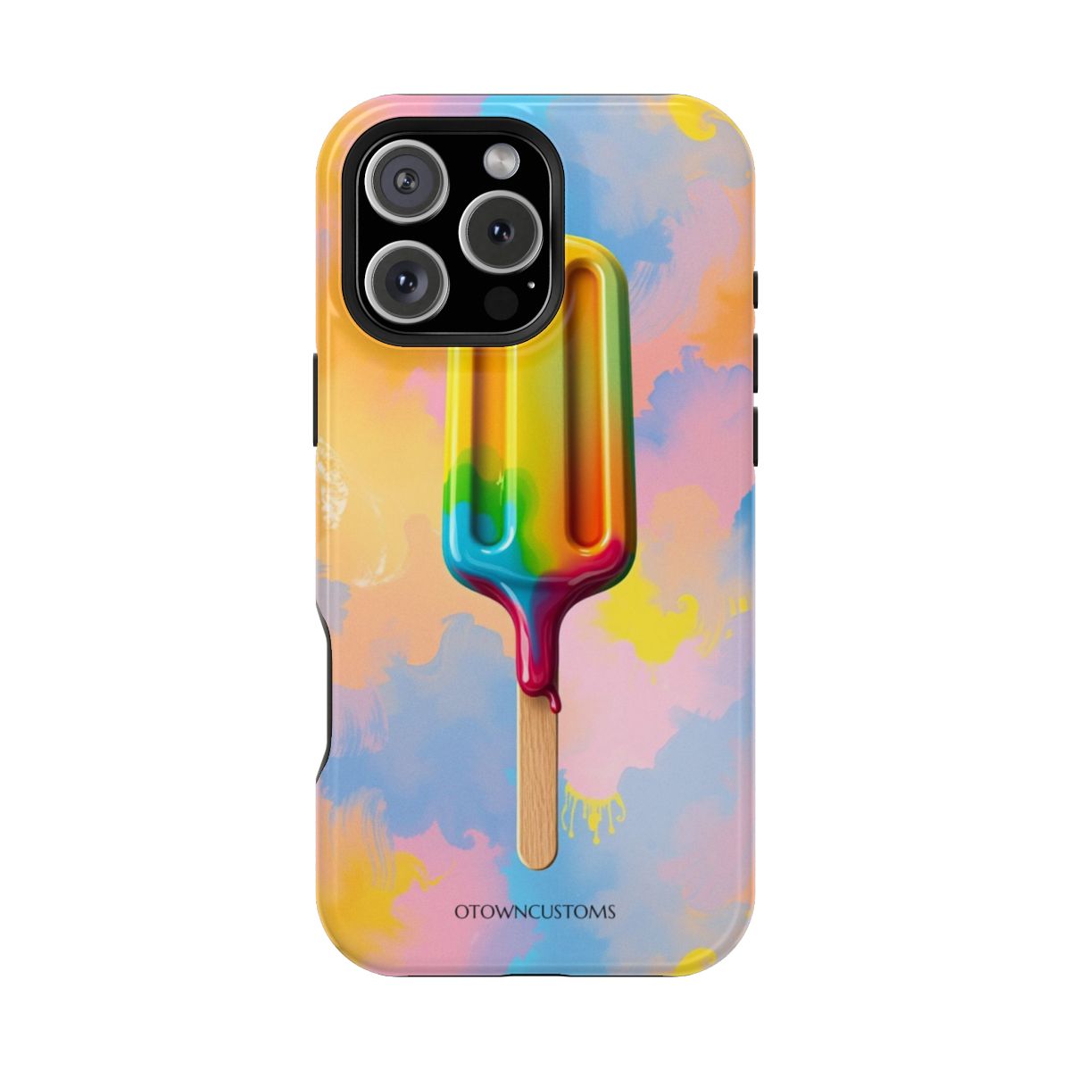 Abstract Watercolor Rainbow Melted Popsicle