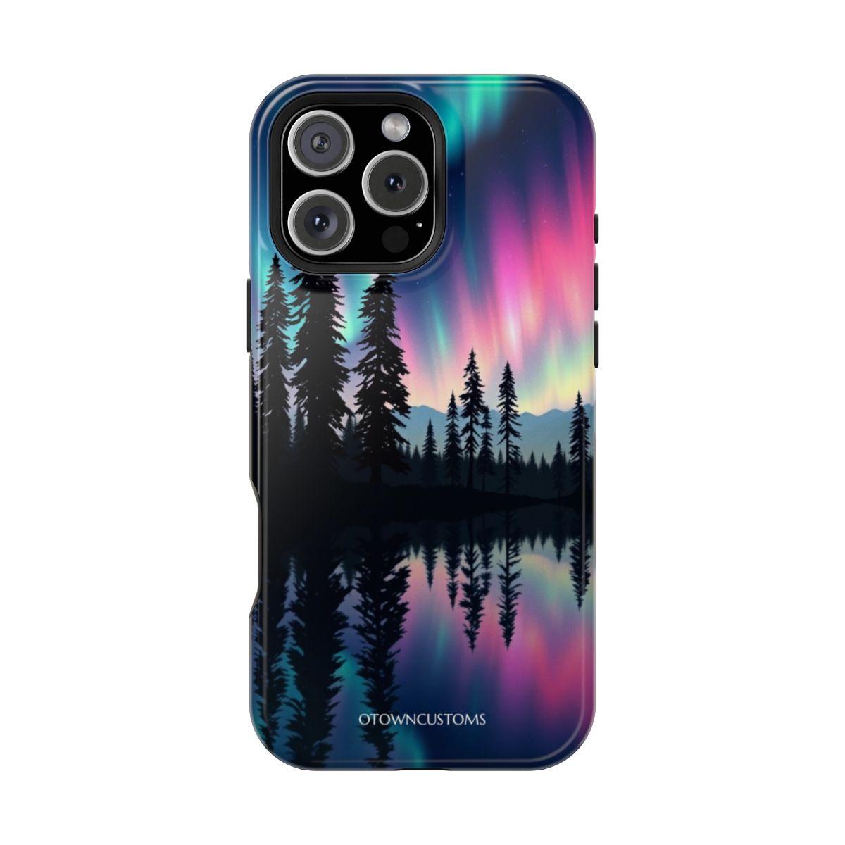 Serene Aurora Borealis Northern Lights Forest