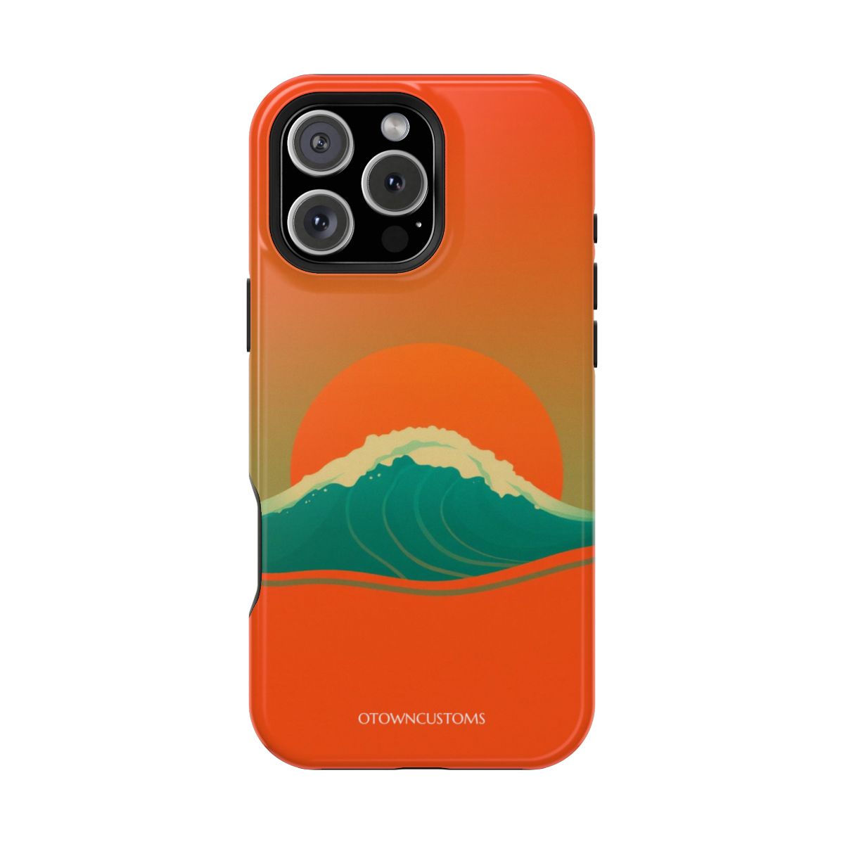 Minimalist Wave Art Retro Sunset