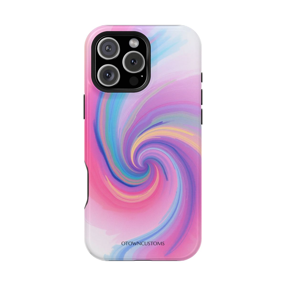 Pastel Rainbow Painterly Swirl Abstract