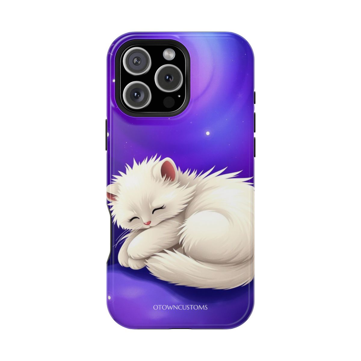 Galactic Nebula Kitty Snuggles Dreamy Cartoon
