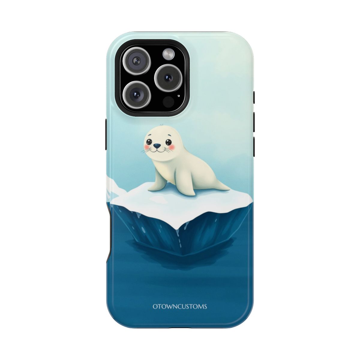 Cute Baby Seal Iceberg Watercolor