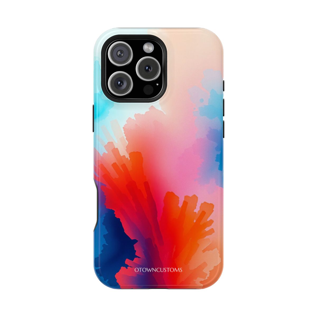 Watercolor Abstract Coral Bloom
