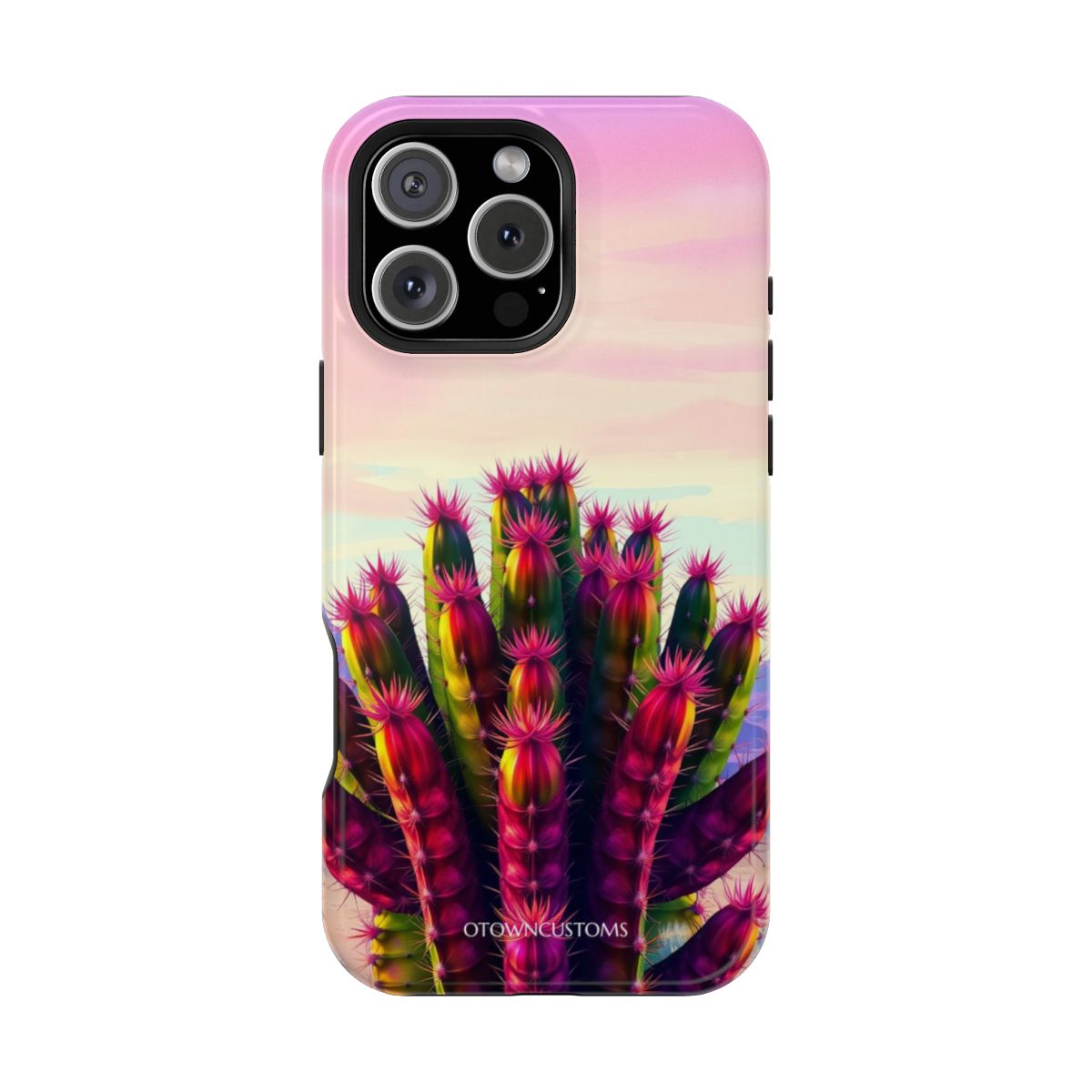 Surreal Rainbow Cactus Desert