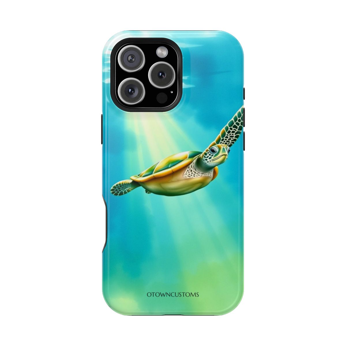 Digital Watercolor Sea Turtle