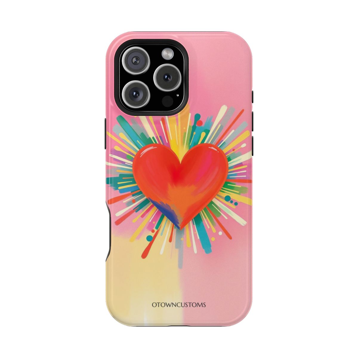 Rainbow Heart Burst Abstract