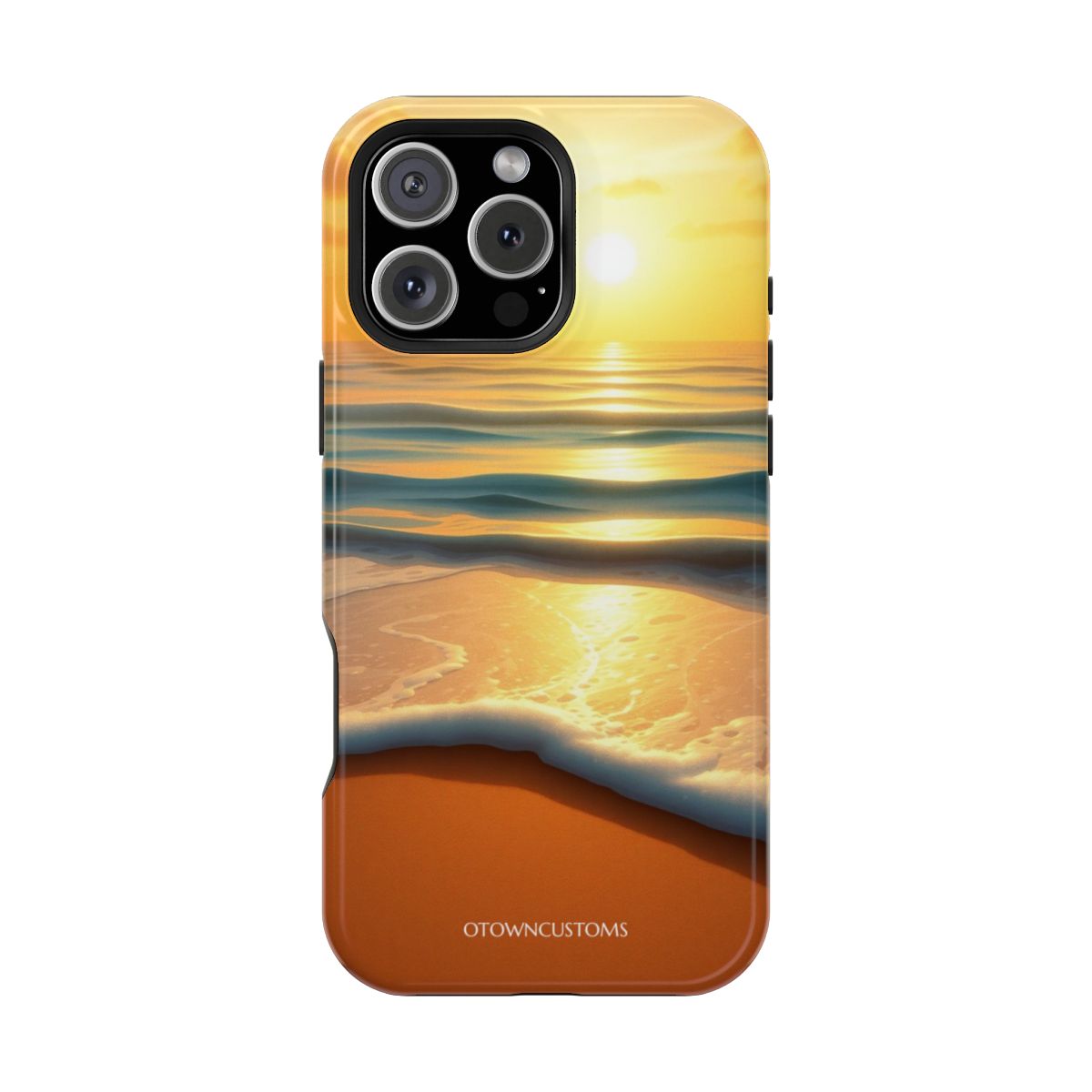 Golden Hour Beach Waves Serene Sunset