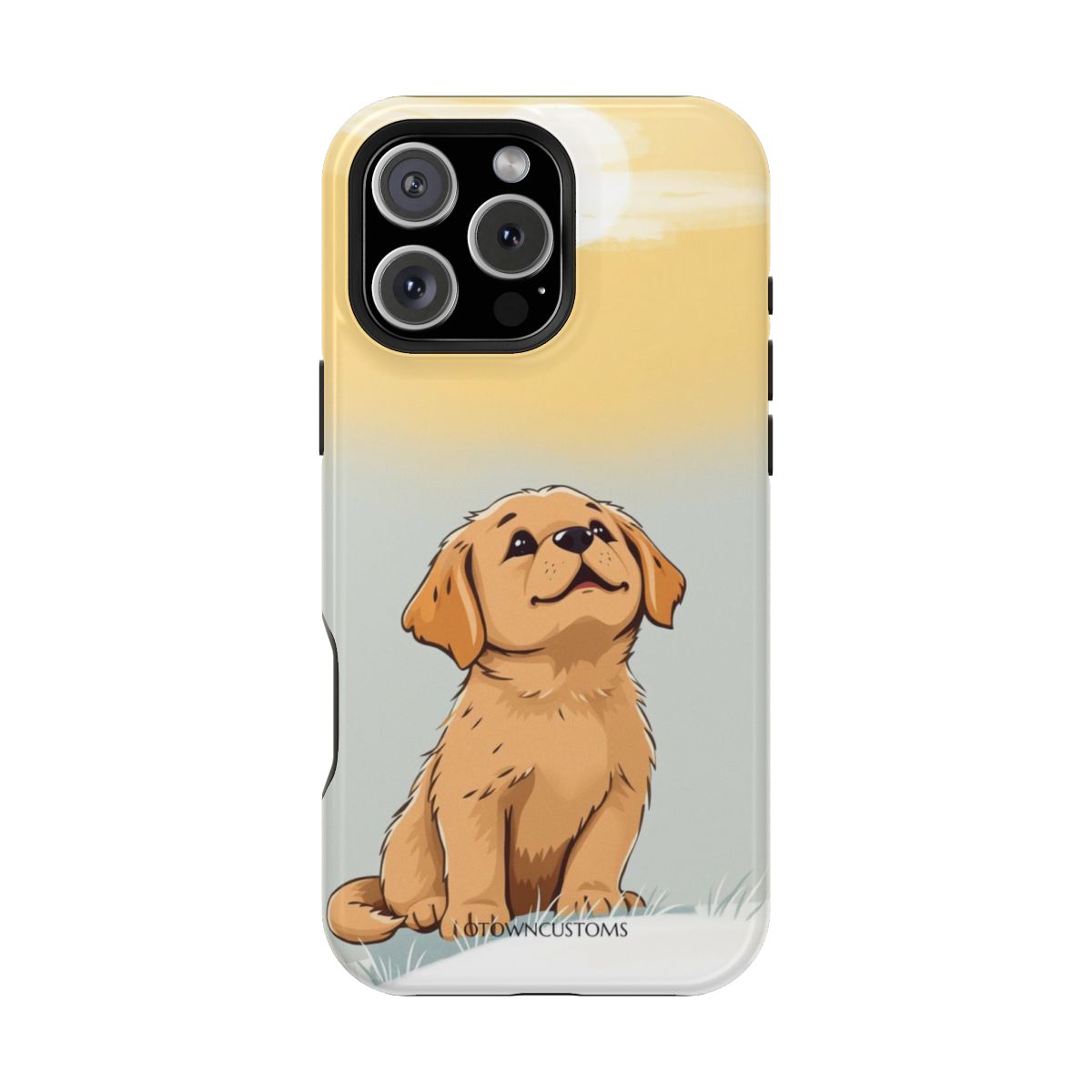 Illustrative Digital Painting Golden Retriever Pup