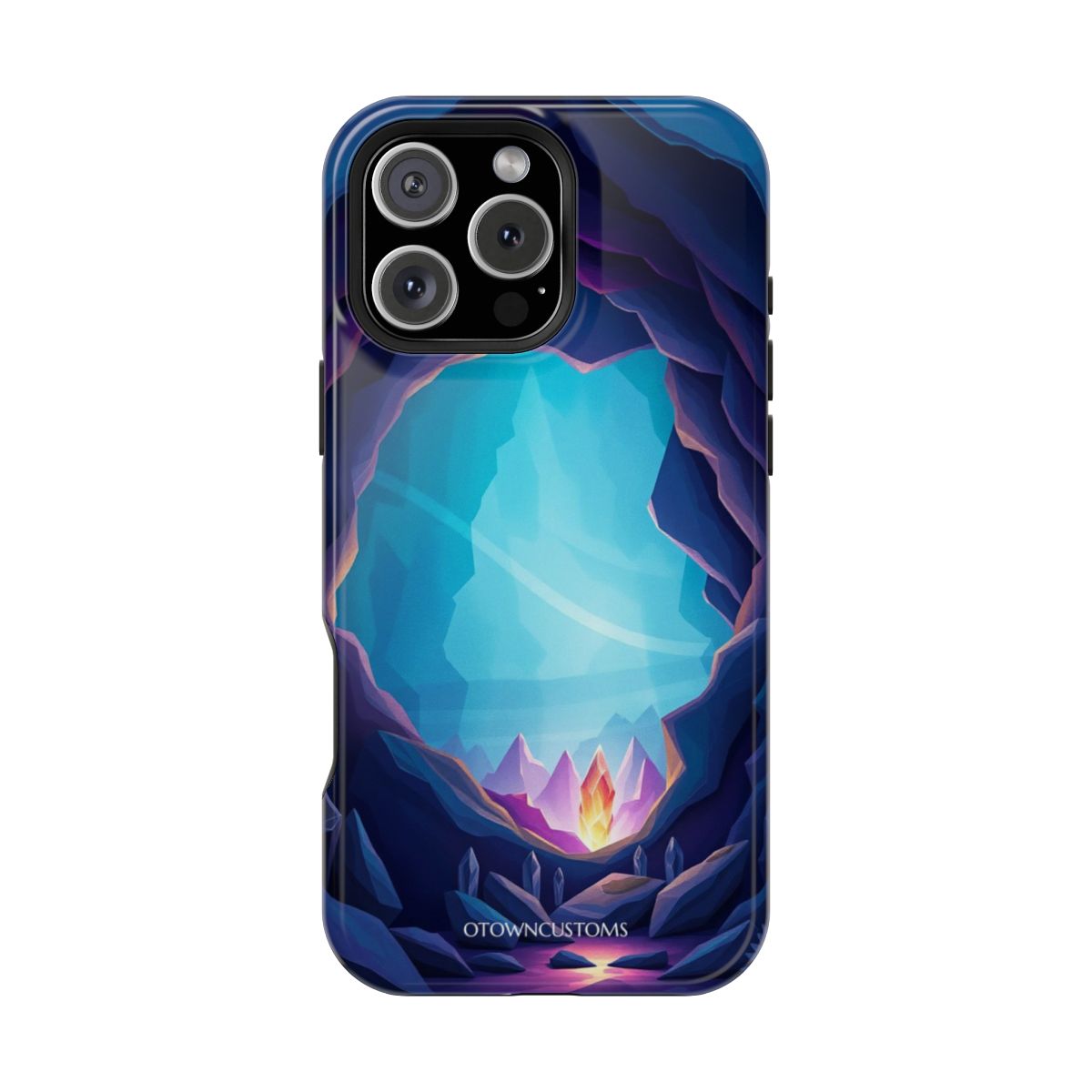 Crystal Cave Glow Stylized Digital Art