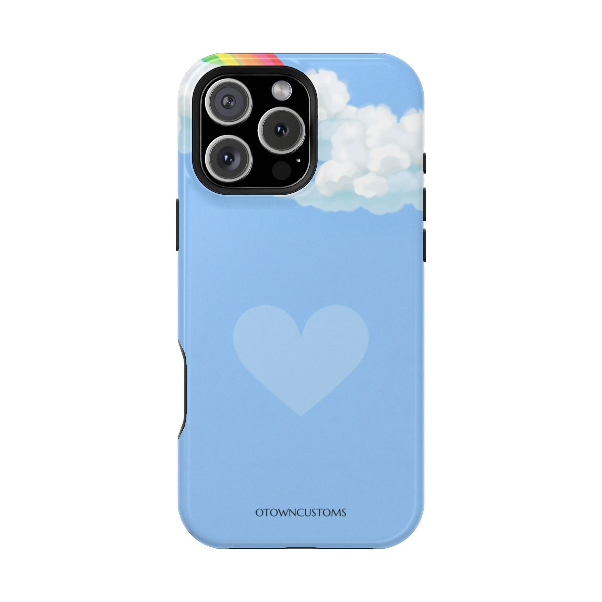 Rainbow Cloud Heart Whimsical Sky