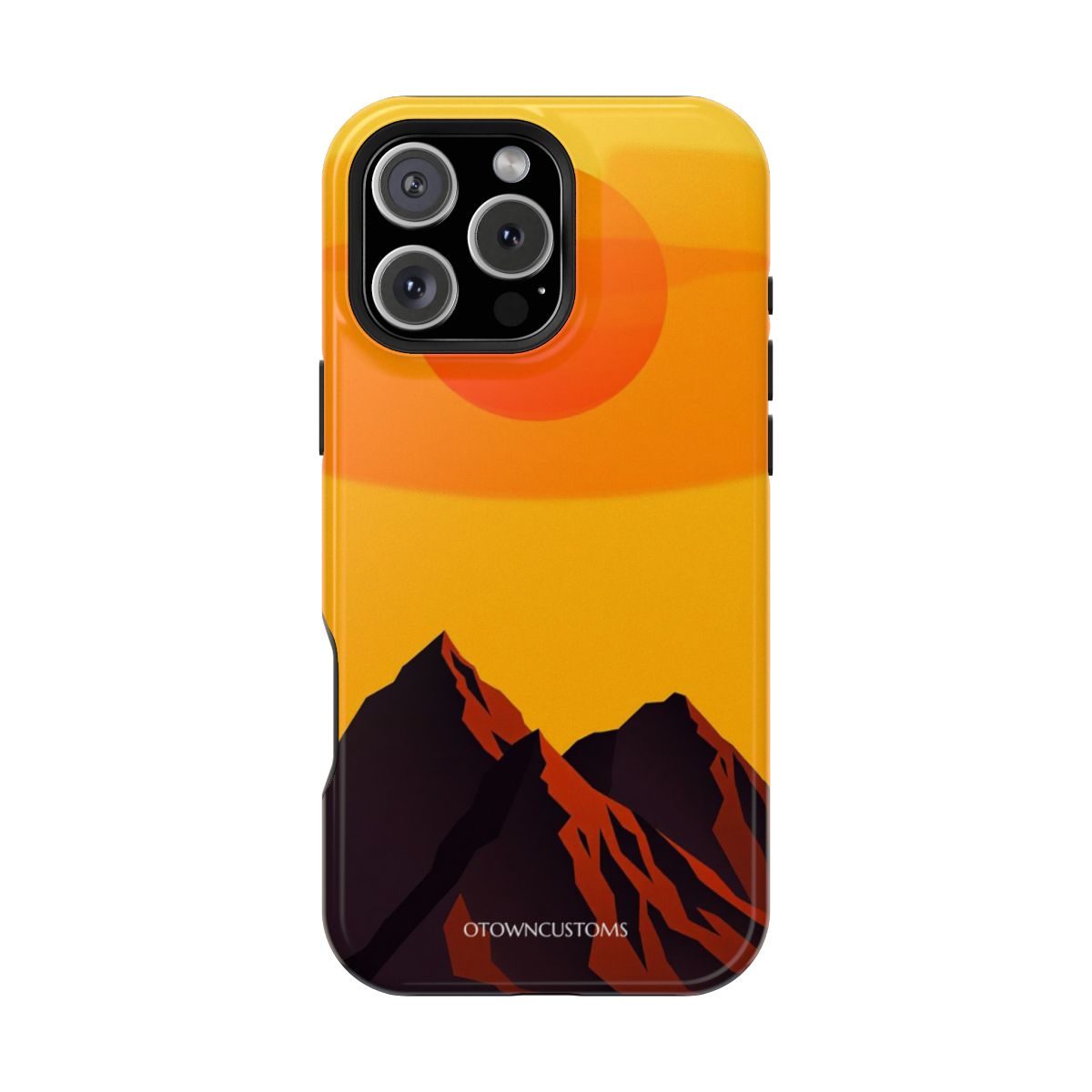 Geometric Mountainscape Sunset