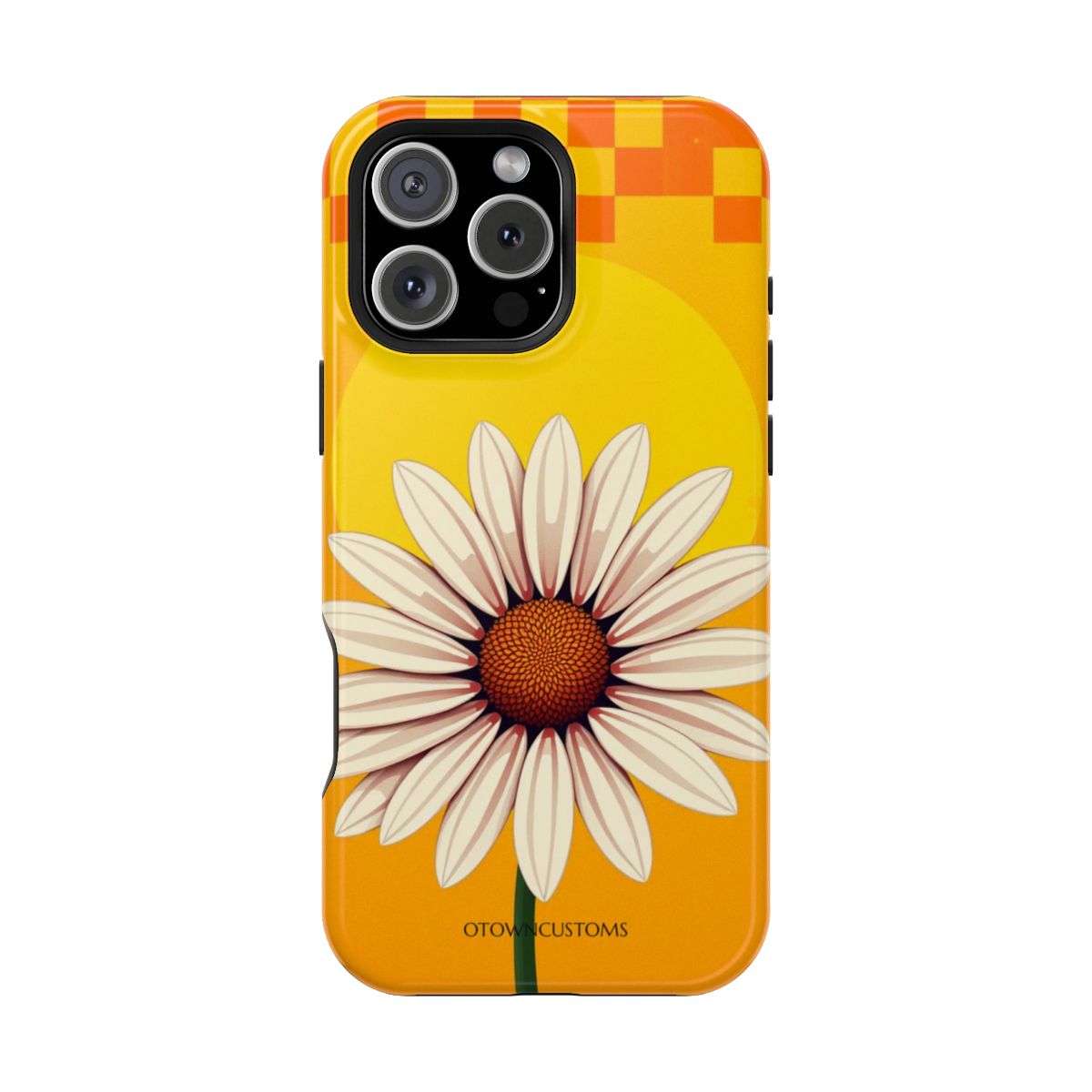 Vibrant Retro Floral Checkers