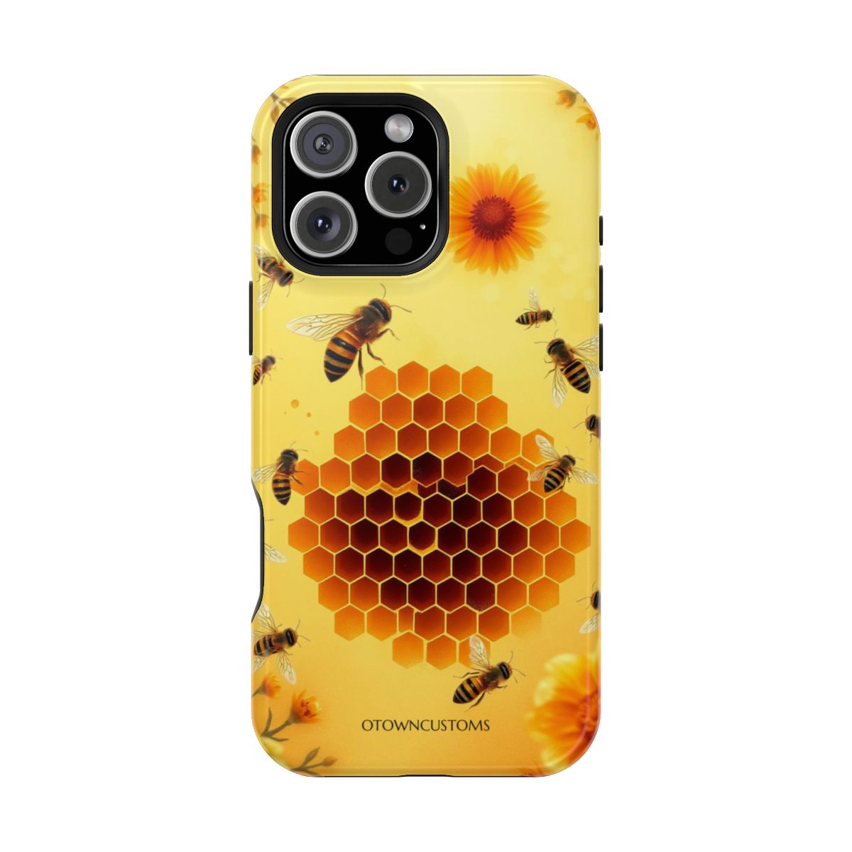 Sweet Honeycomb Bee Realistic Illustration