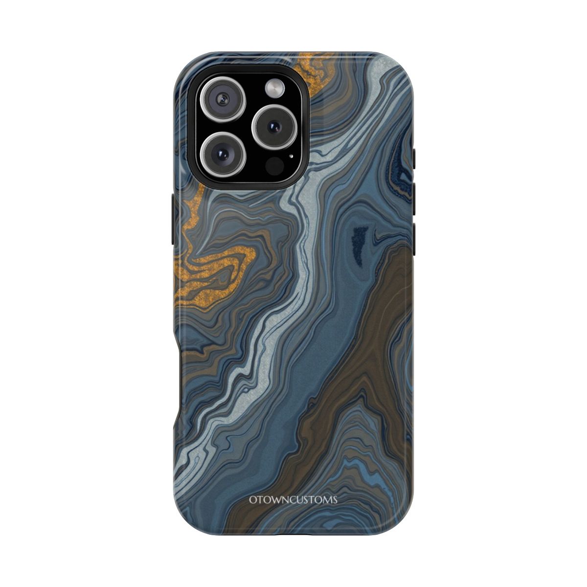 Marbled Agate Abstract Gold Leaf