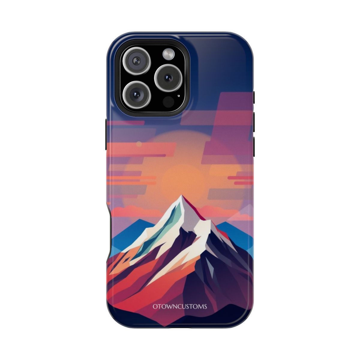 Geometric Mountain Sunset Majesty
