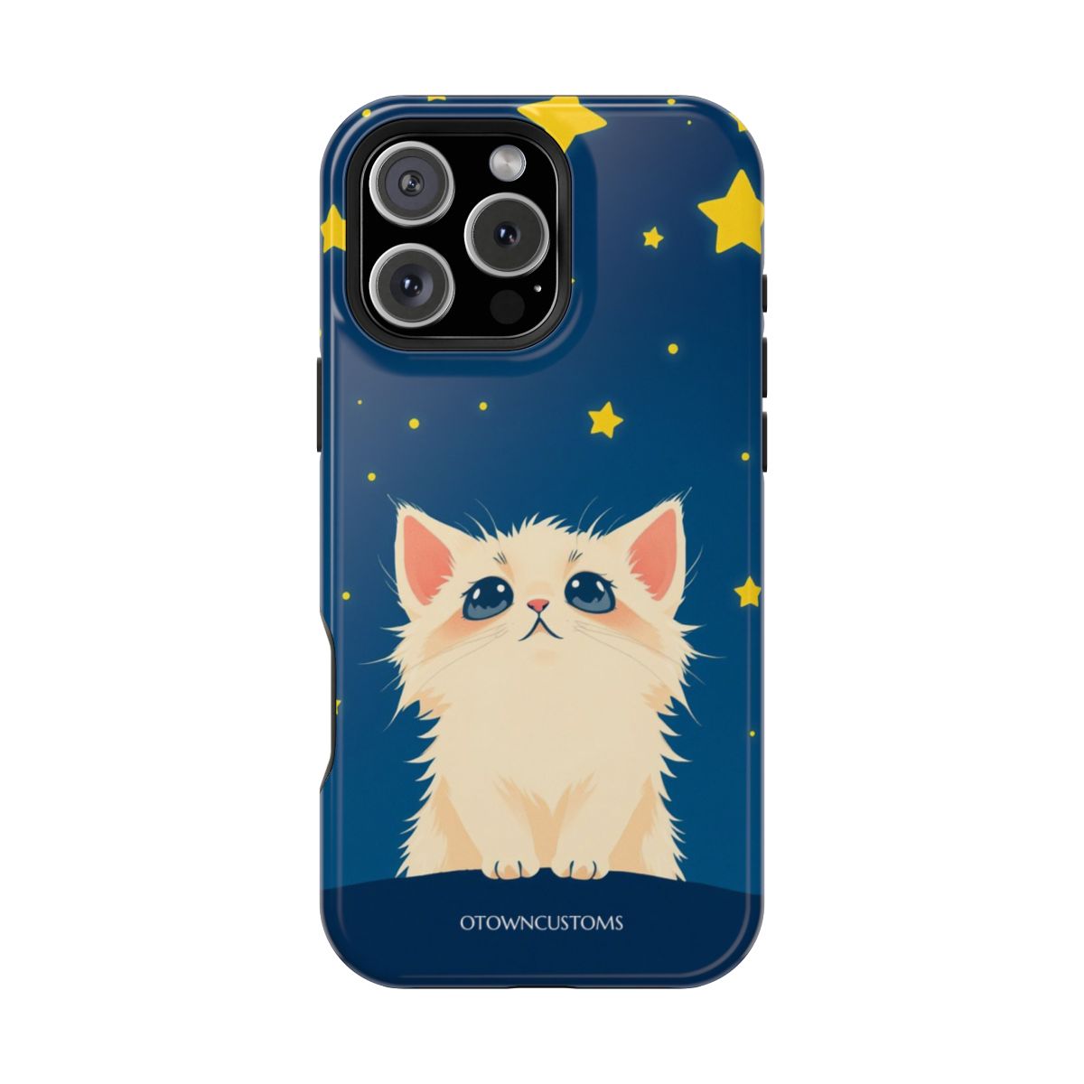Cartoon Cat Kitten Stargazing