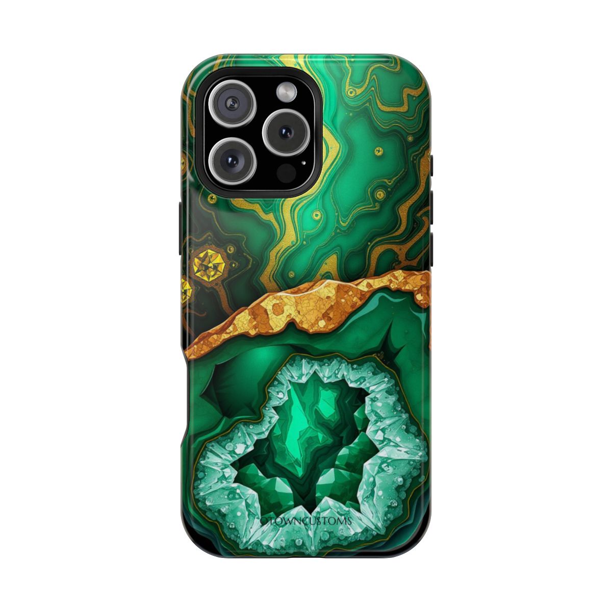 Abstract Emerald Geode Gemstone
