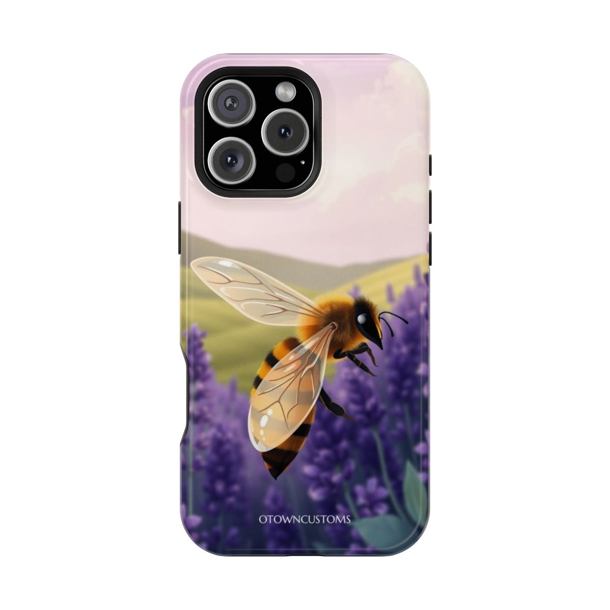 Lavender Field Honeybee Soft Illustration