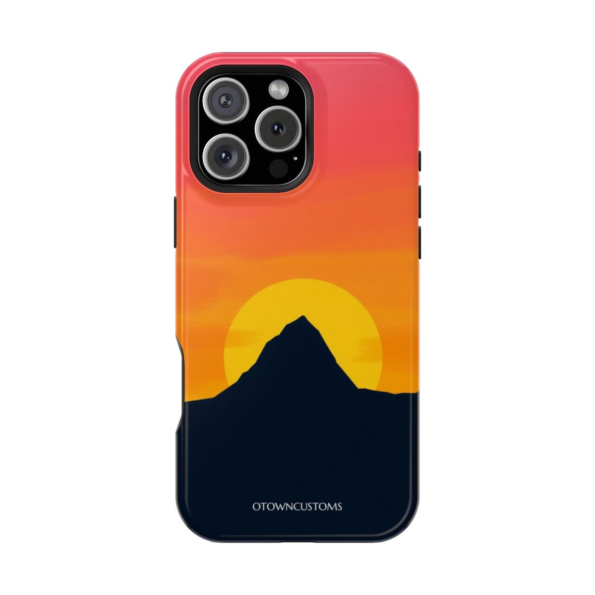 Minimalist Mountain Sunset Gradient