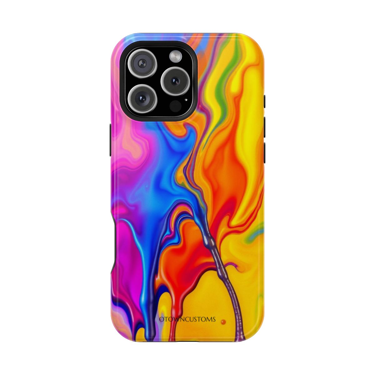 Abstract Colorful Fluid Paint Drips