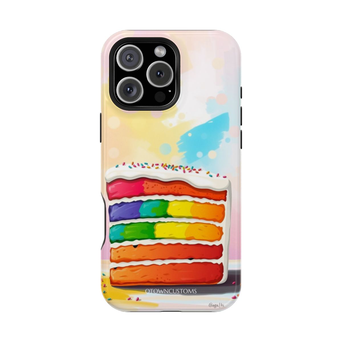 Rainbow Cake Food Illustration
