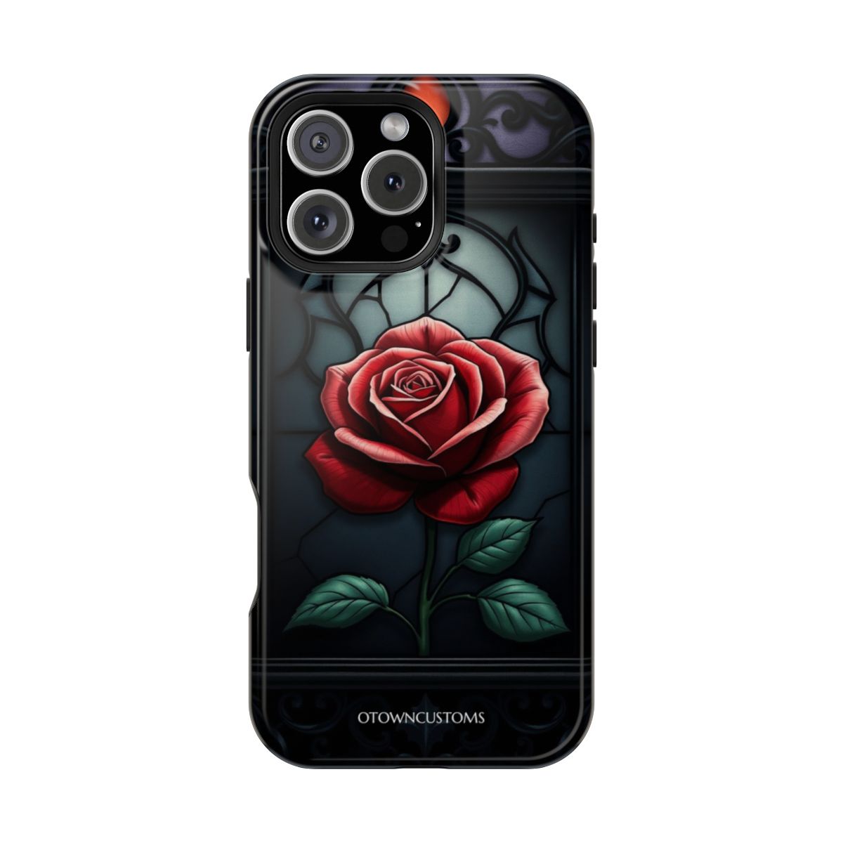 Stained Glass Gothic Rose