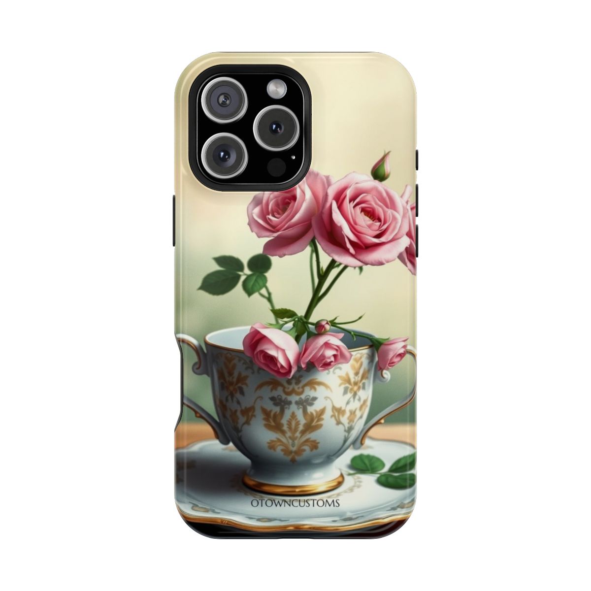 Elegant Floral Teacup Ceramic