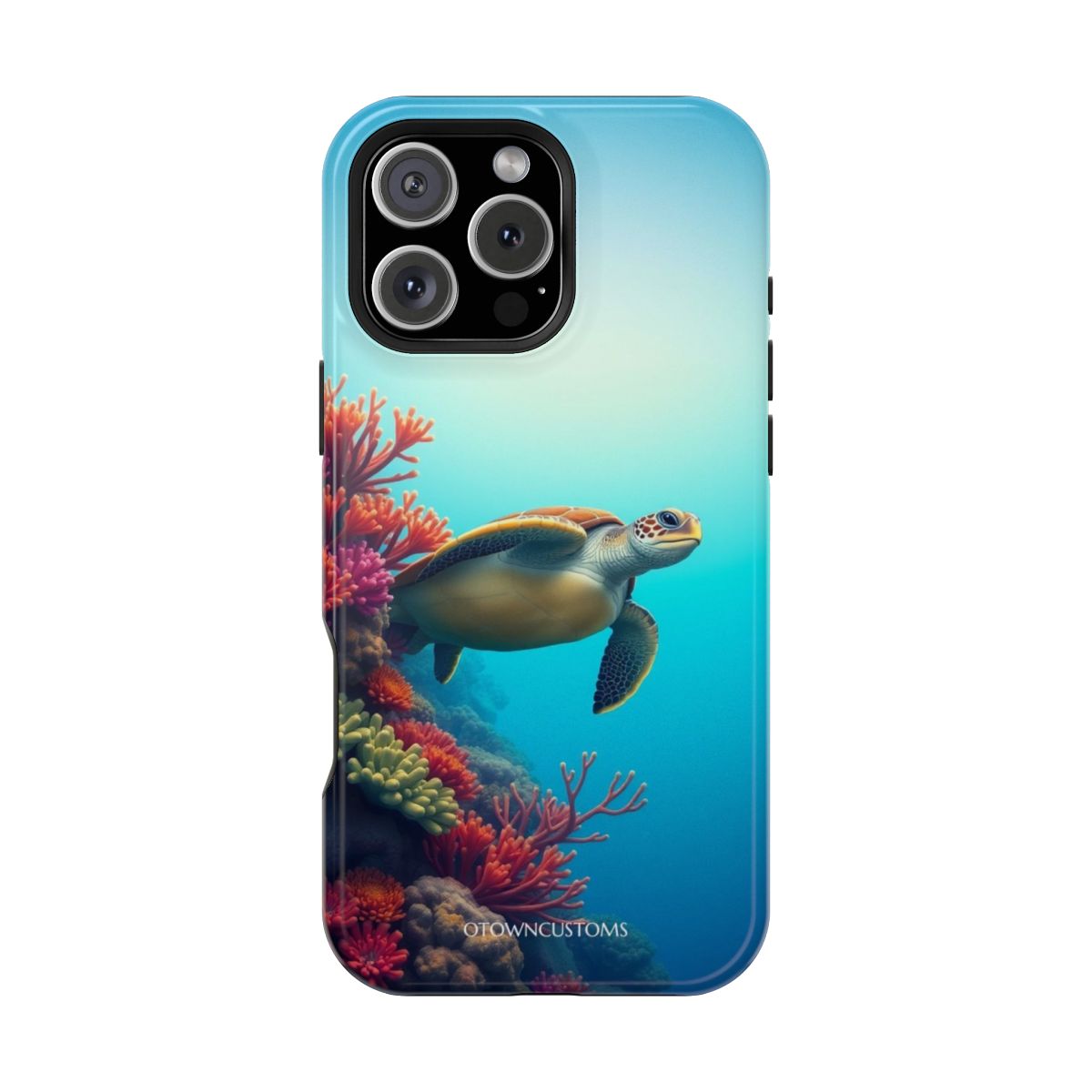 Vibrant Underwater Sea Turtle Coral