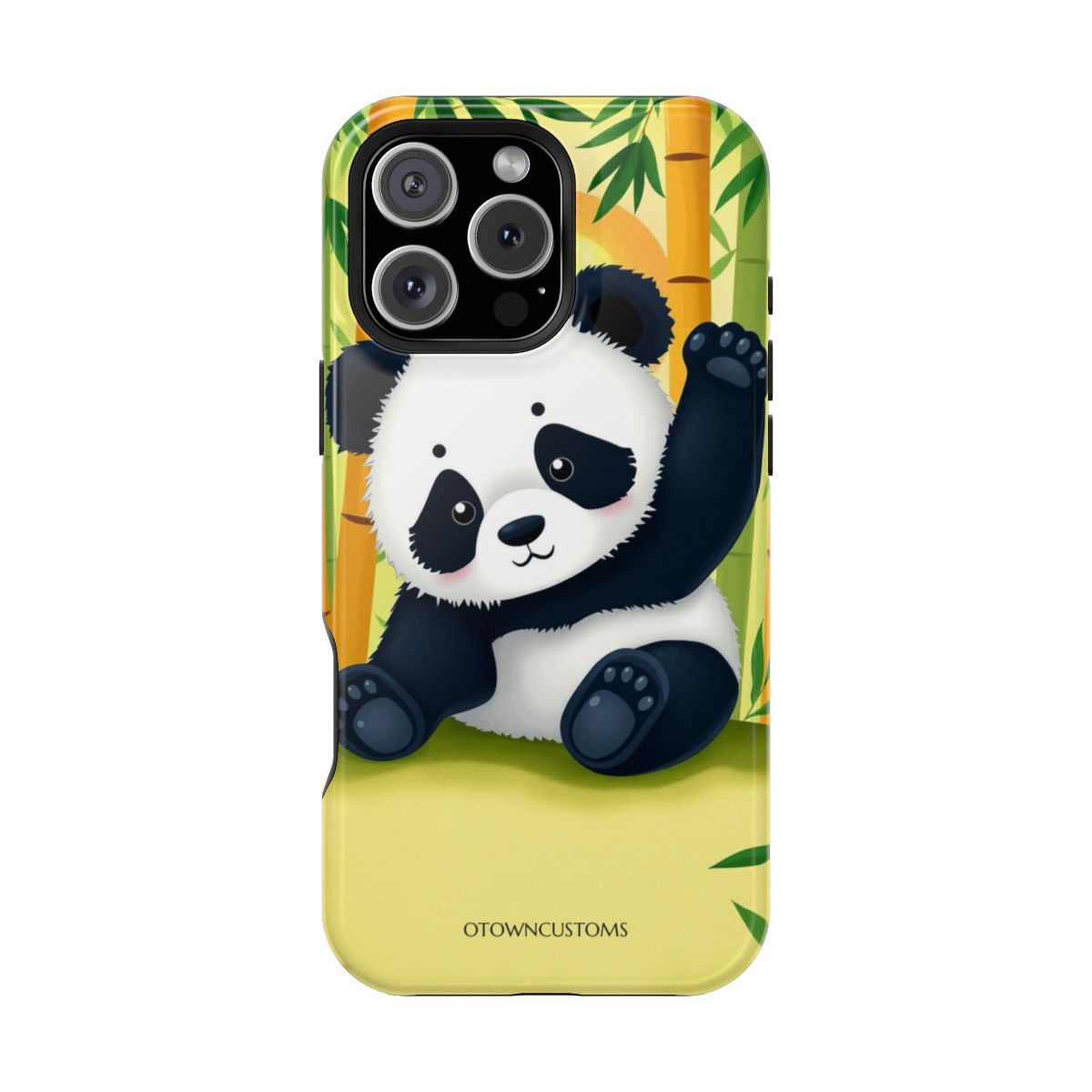 Cartoon Cute Panda Bamboo Forest