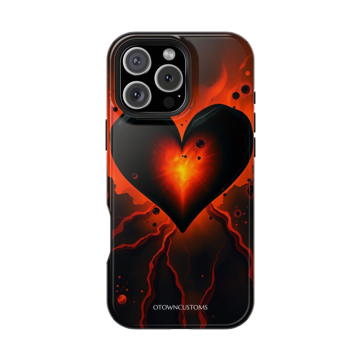 Fiery Heart Lava Obsidian Gothic