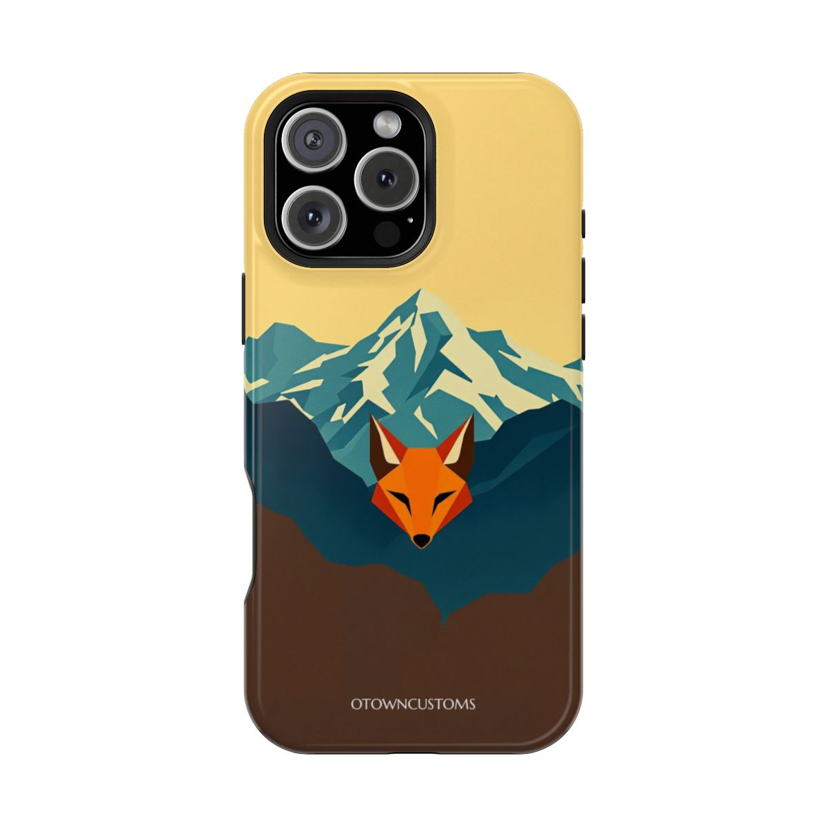 Geometric Nature Scene Fox Silhouette