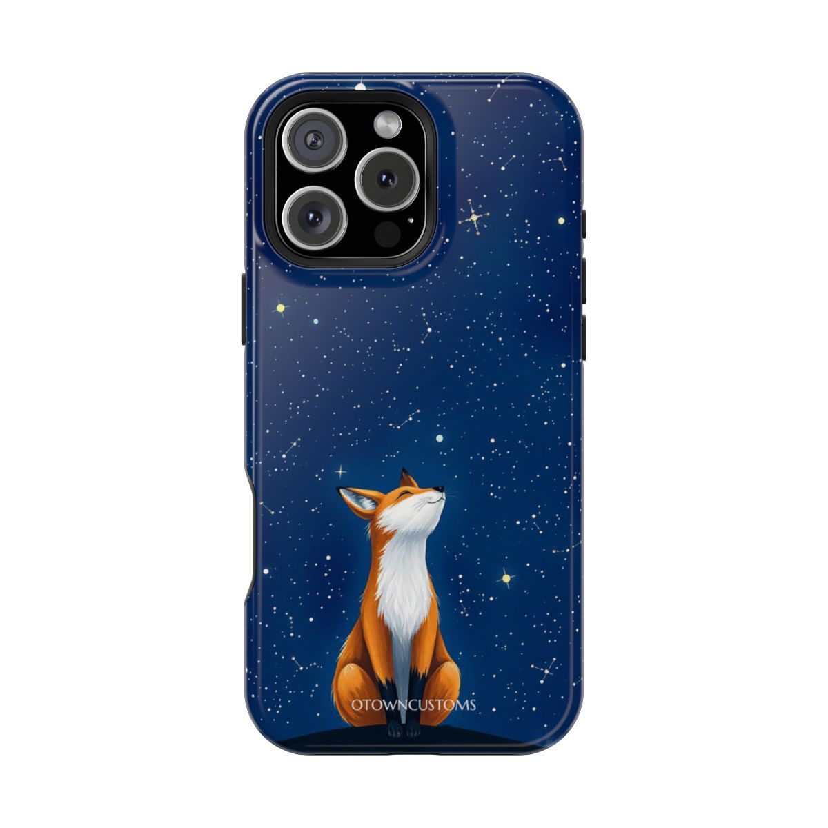 Celestial Fox Stargazing Starry Night