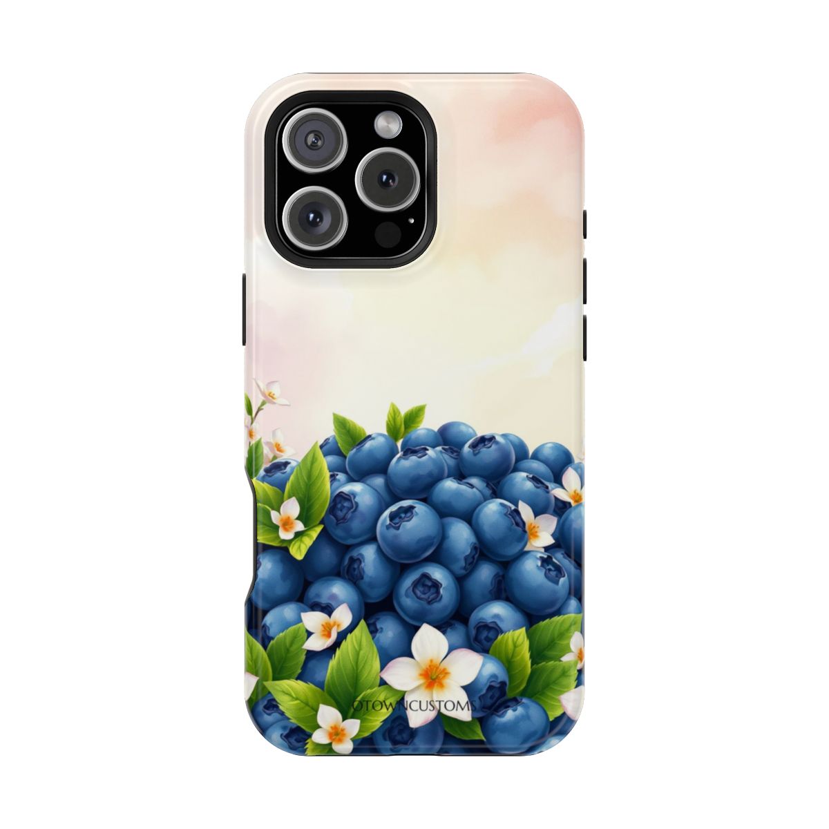 Blueberry Floral Delight Phone Case Watercolor Fruit