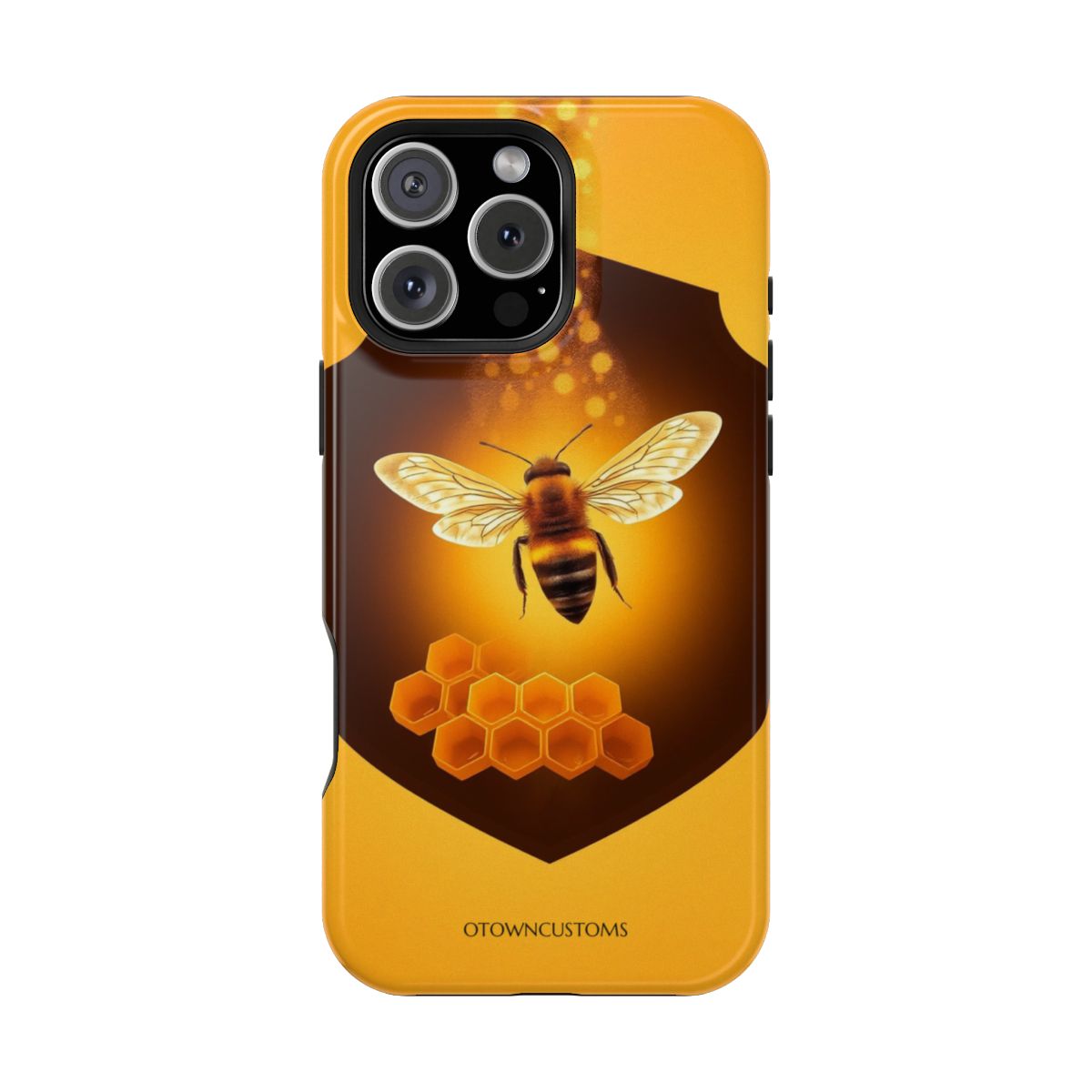 Golden Honeycomb Bee Illuminated