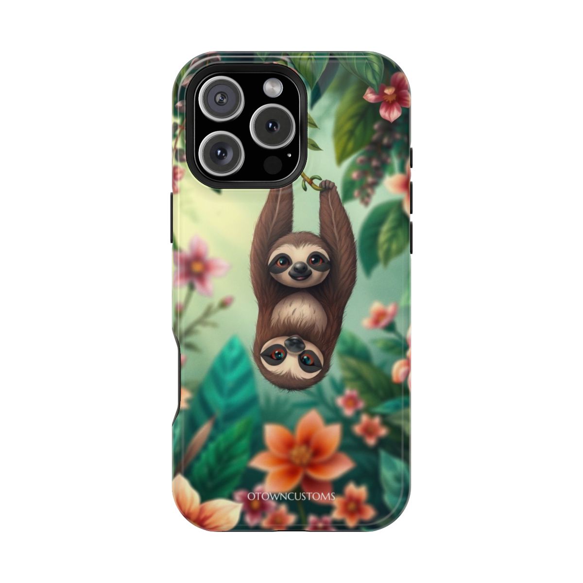 Cute Sloth Hanging Cartoon Animal