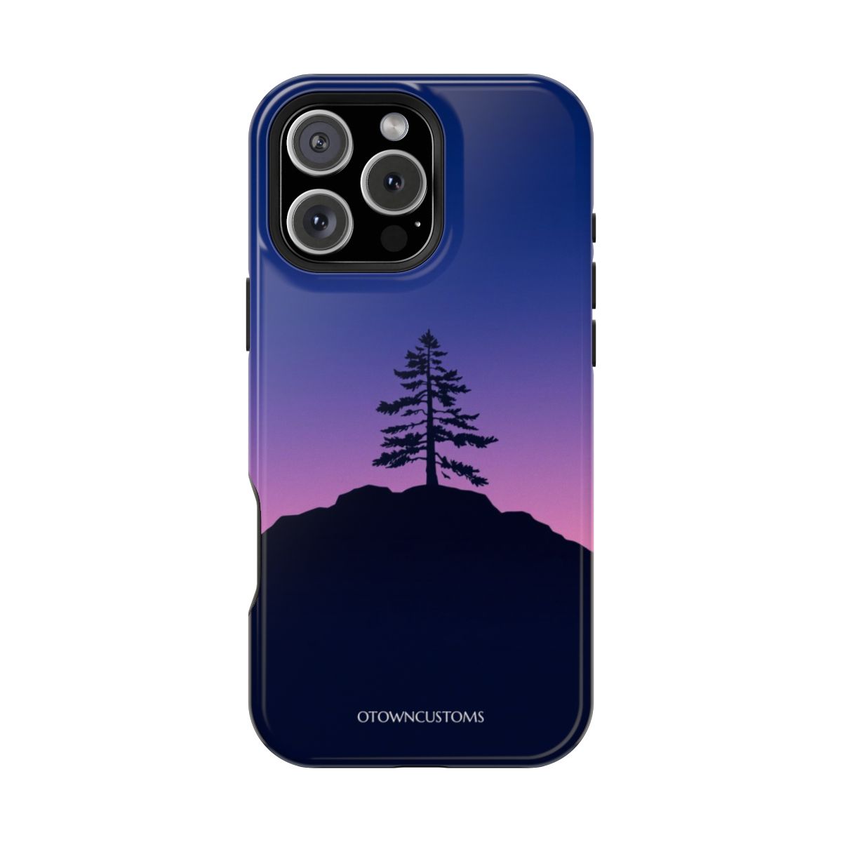 Minimalist Mountaintop Sunset Phone Case Silhouette For iPhone Samsung