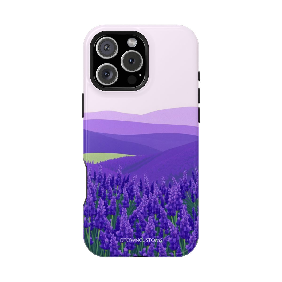 Stylized Lavender Field Landscape