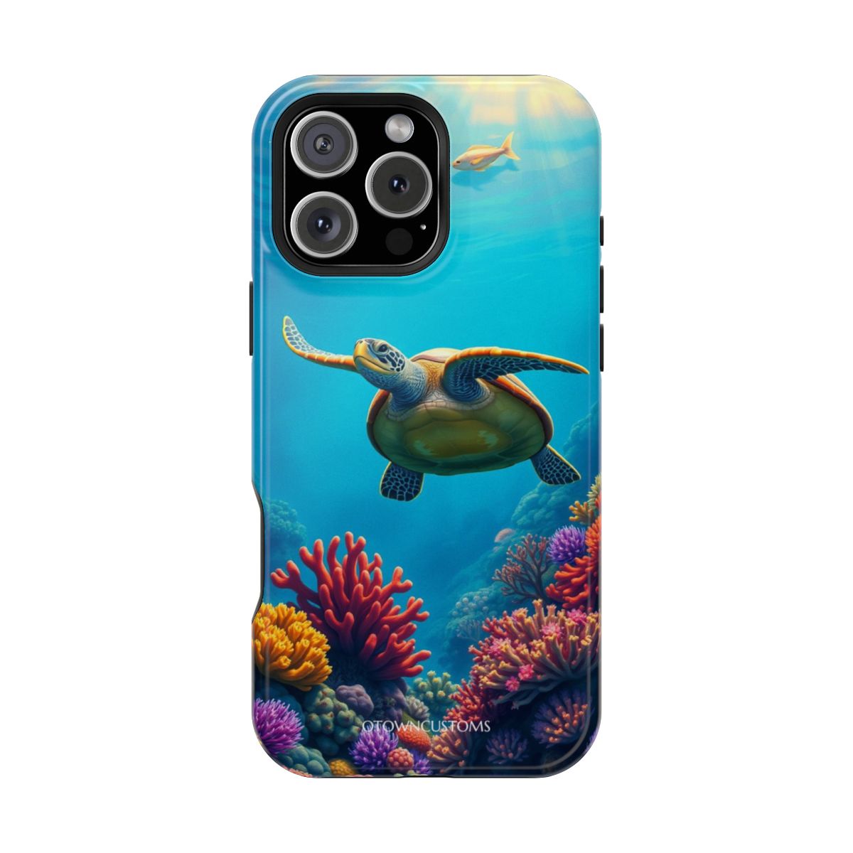 Vibrant Underwater Turtle Coral Reef