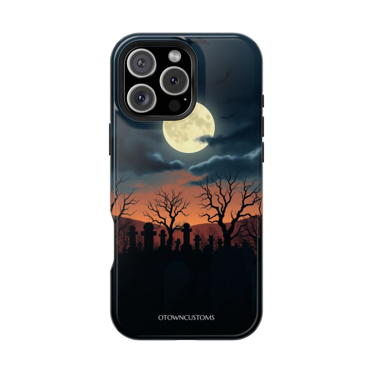 Spooky Haunted Graveyard Silhouette