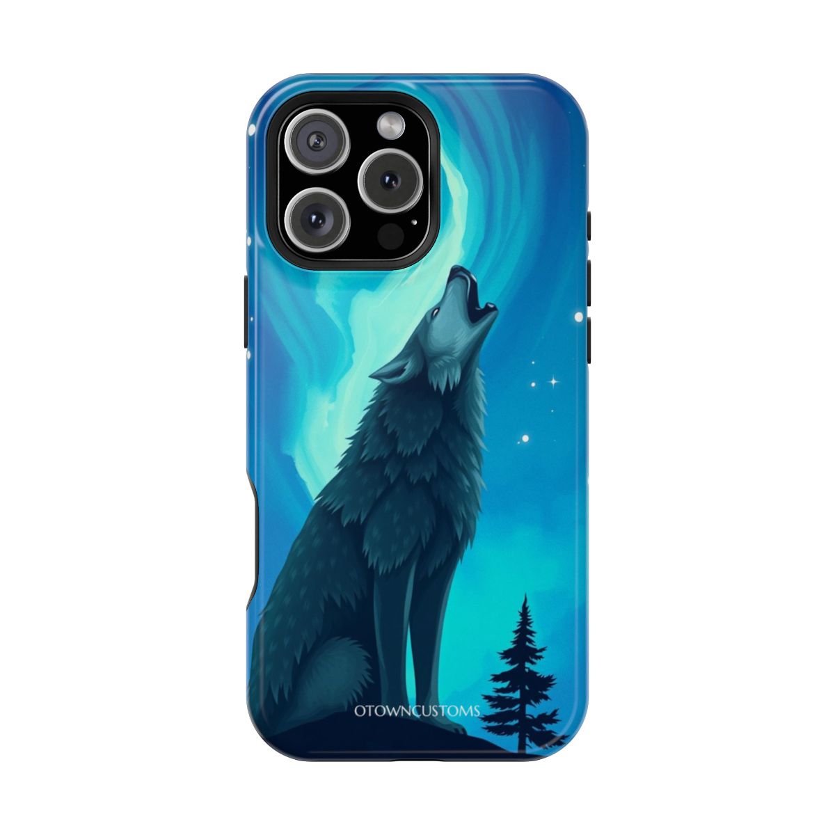 Majestic Wolf Howl Aurora Digital Art