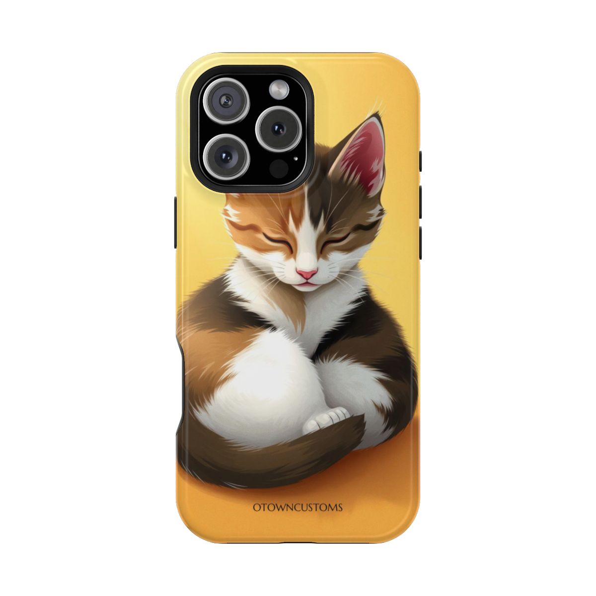 Cute Calico Kitten Naptime Digital Art