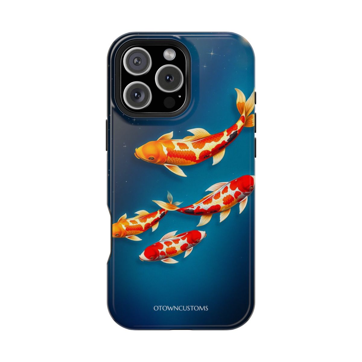 Vibrant Koi Illustration Galactic Pond