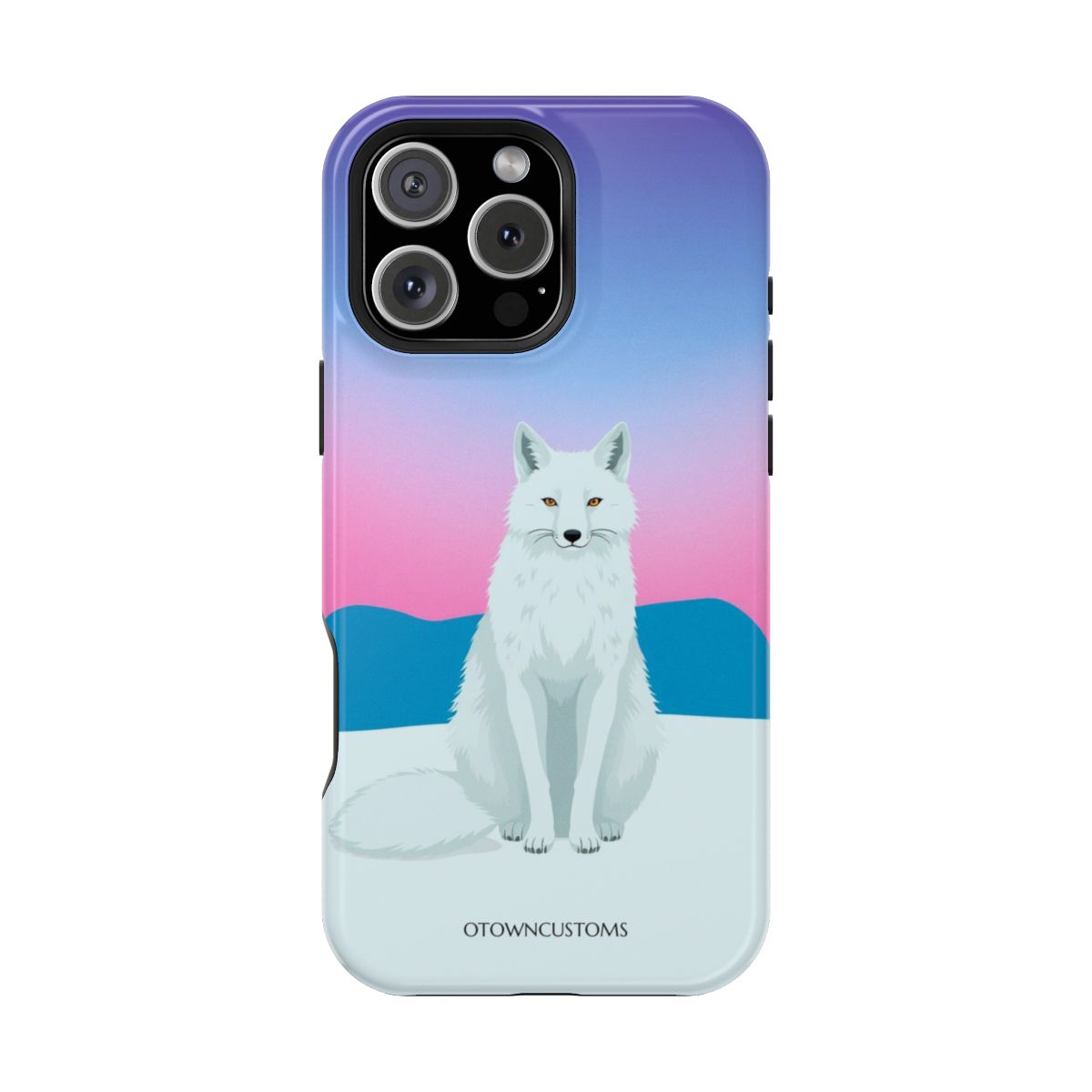 Arctic Fox Glacier Majesty Flat Illustration